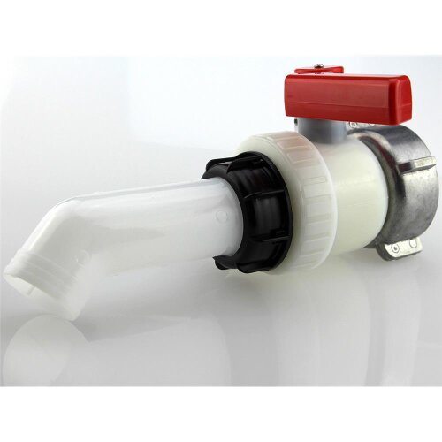 IBC Kugelhahn 62 mm DN50 mit Auslaufstutzen – IBC Tankventil