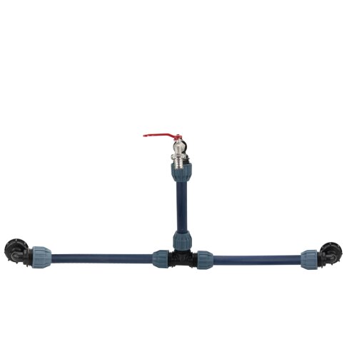 ZANORI IBC Schwanenhals + 2 Tankverbindungen Auslaufhahn 1/2" S 60x6