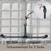 IBC Schwanenhals 3/4" S60x6 + 2 Tankverbindungen Auslaufhahn