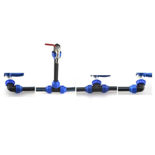 ZANORI IBC Schwanenhals + 3 Tankverbindungen Auslaufhahn 1/2" S 60x6