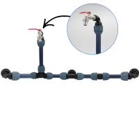 ZANORI IBC Schwanenhals + 3 Tankverbindungen Auslaufhahn...