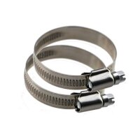 2x Edelstahl Schlauchklemme Ø 25-40 Bandbreite12mm