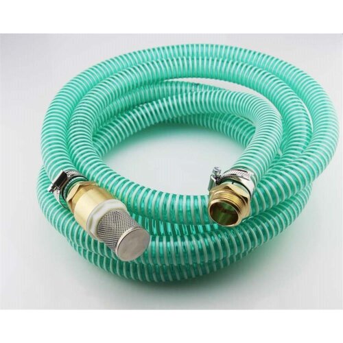 ZANORI Saugschlauchgarnitur 15 m DN25 (1") – Pumpensaugschlauch mit Rückschlagventil