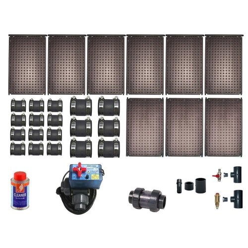OKU Solar Poolheizung Komplettset bis 48 m² Poolfläche – inkl. Differenzregler, 3-Wege-Ventil & Filter