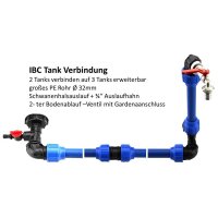 IBC Tankverbindung (2 Tanks)+Schwanenhals+ Auslaufhahn...