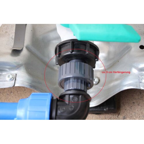 Abstandsverlängerung ca. 5 cm für IBC Tank-Verbindungen, 3-teilige Verschraubung